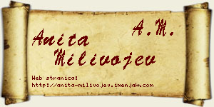 Anita Milivojev vizit kartica